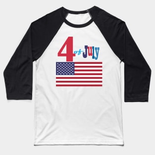 4th Of July & Summer Party Patriotic USA flag Decoration and Gifts. Baseball T-Shirt